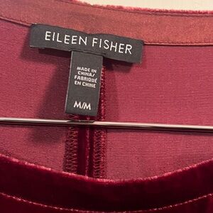 Eileen Fisher Rich Burgundy Velvet Blouse